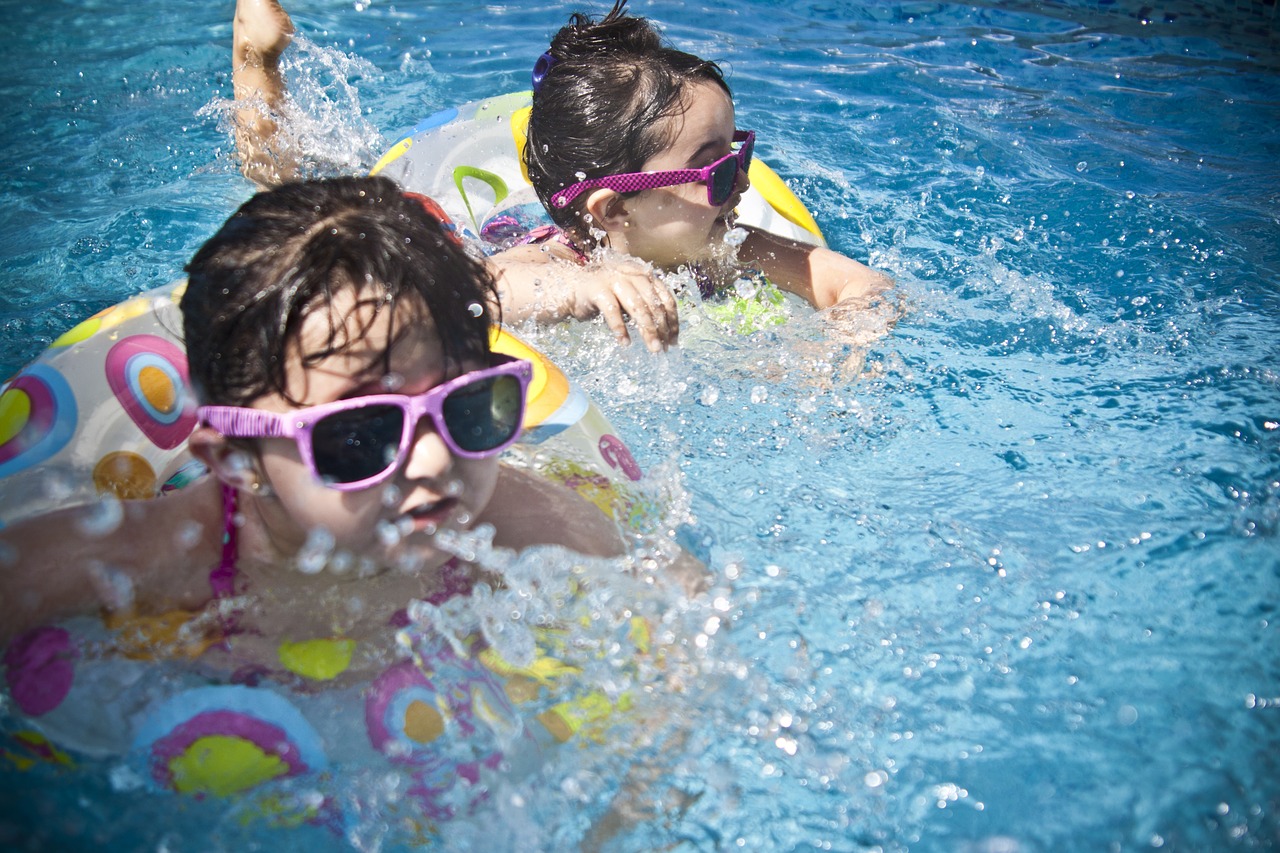 kids at a pool party