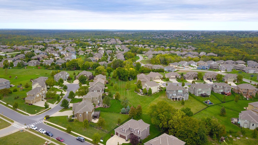 A suburban neighborhood