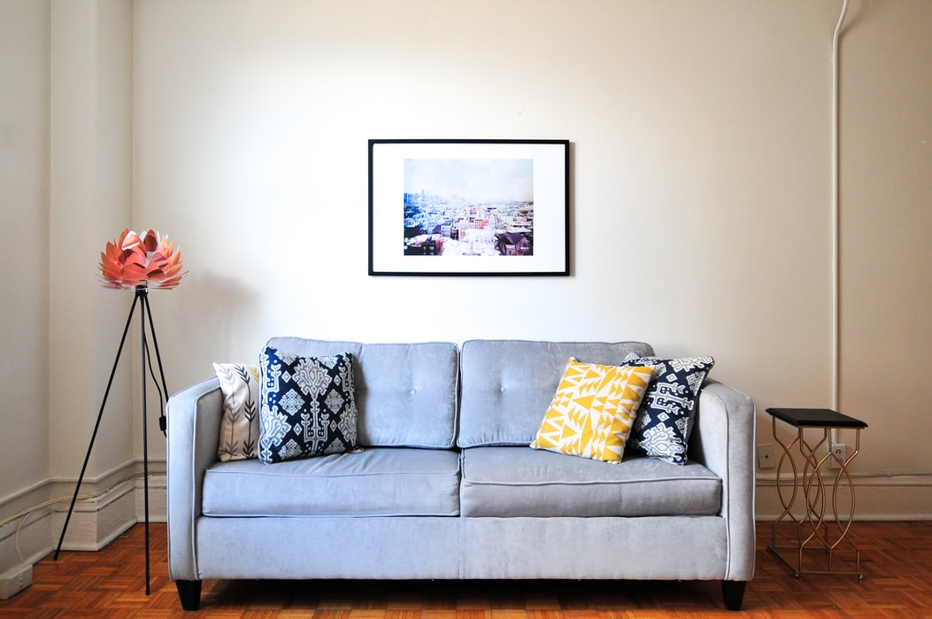 Living room couch. 