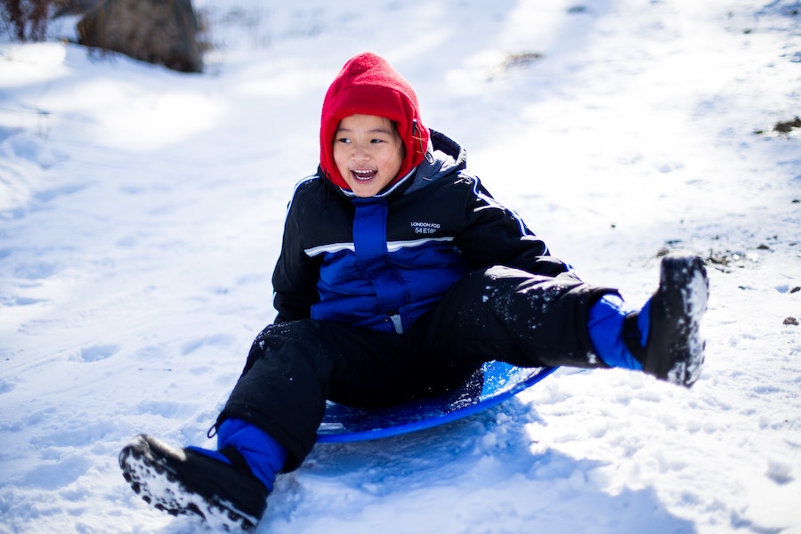 Child sledding