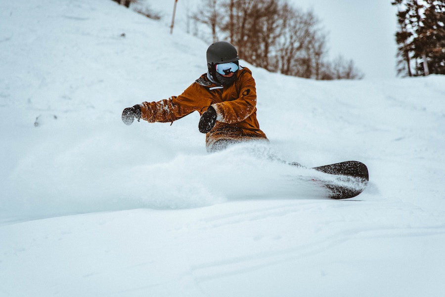 Person snowboarding